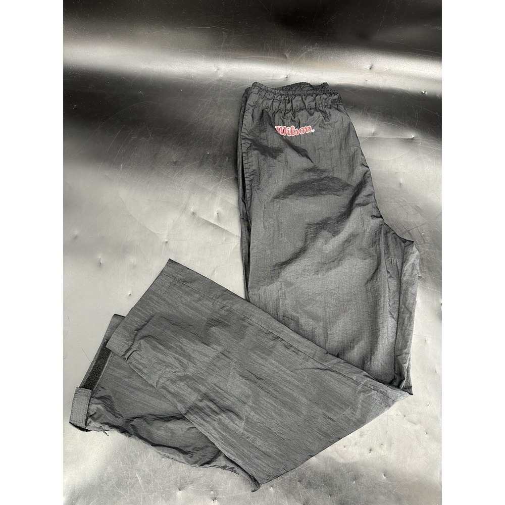 Vintage Wilson Tennis Windbreaker Nylon Pants Men's Small Black
